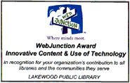 Web Junction Award for Innovative Content & Use of Technology